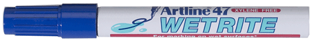 Artline - Marqueur permanent "Wetrite", bleu