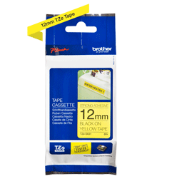 Brother - P-Touch TZe Tape - Cassette de ruban à étiqueter - noir sur jaune - extra fort