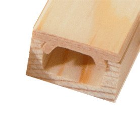 Bugnard Select - K18 - Canal à câble en bois de pin - carton entier