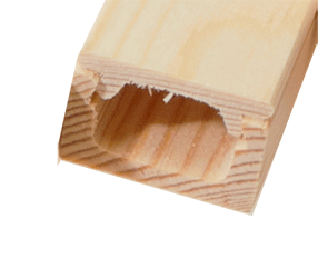 Bugnard Select - K20 - Canal à câble en bois de pin - carton entier