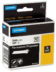Dymo - 18508 - Cassette de ruban à étiqueter - noir sur transparent - extra fort