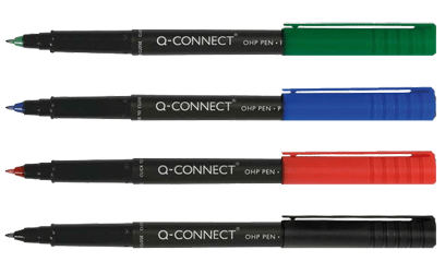 Q-CONNECT - OHP perm F - Marqueurs permanents - 4 pcs