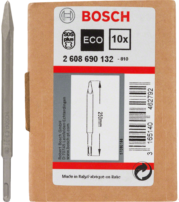 Bosch - SDS-plus - Burins pointus - SDS-plus - 250 mm - n°1 - SDS-plus - EAN 3165140462792 - Bugnard.ch