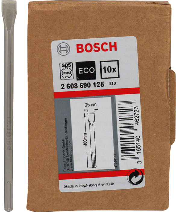 Bosch - SDS-max - Burins plats - SDS-max - 25 mm x 400 mm - n°1 - SDS-max - EAN 3165140462723 - Bugnard.ch