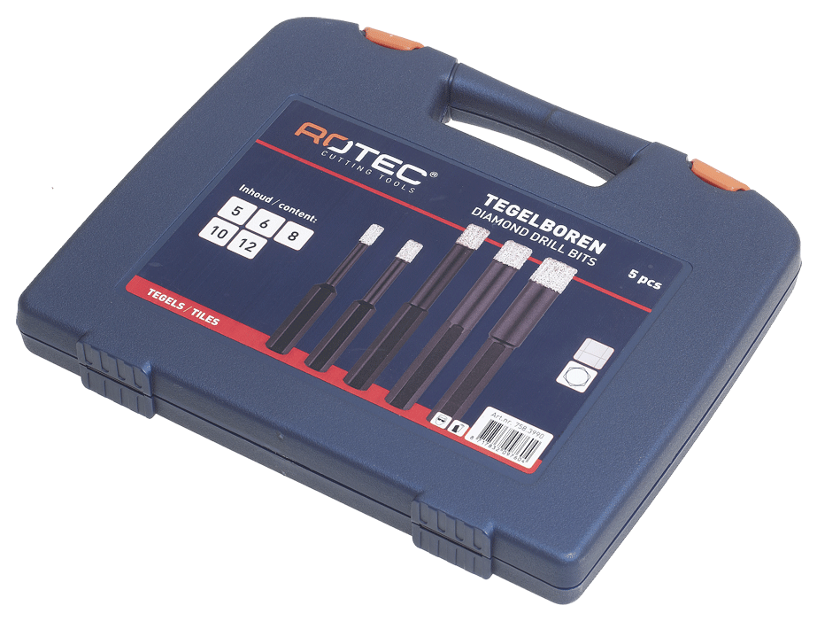 Rotec - Jeu de forets diamantés pour perçage à sec - n°3 - 758 - EAN 8717832097604 - Bugnard.ch
