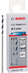Bosch - PointTeQ - Mèches à métaux à hélice HSS - tige cylindrique