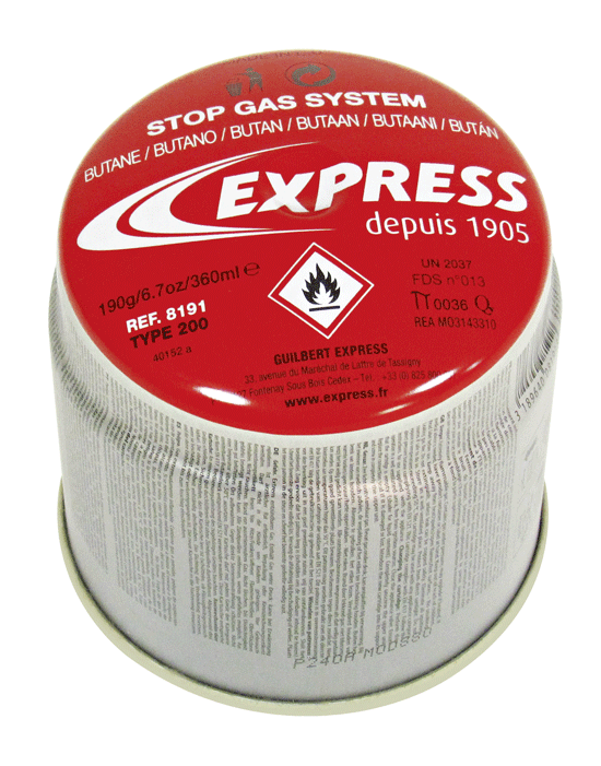 Express - Cartouche de gaz butane 190 g - n°1 - EAN 3189640081918 - Bugnard.ch