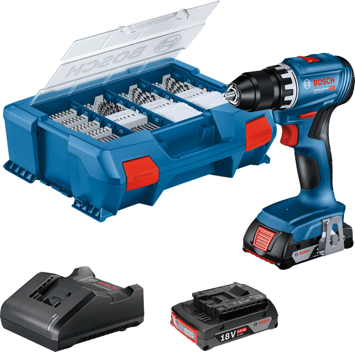 Bosch - GSR 18V-45 - Perceuse-visseuse - 18 V - avec 82 accessoires - n°1 - GSR 18V-45 - EAN 4059952635682 - Bugnard.ch