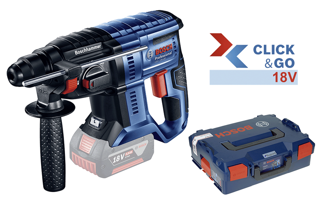 Bosch - Perforateur électro-pneumatique click&go - 18 V - n°1 - GBH 18V-20 - EAN 3165140860185 - Bugnard.ch