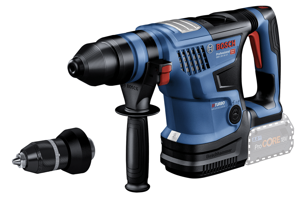 Bosch - Perforateur électro-pneumatique - BITURBO - 18 V - SDS plus - n°2 - GBH 18V-34 CF - EAN 3165140996020 - Bugnard.ch