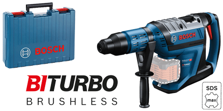 Bosch - GBH 18V-45 C - Perforateur électro-pneumatique BITURBO - 18 V - SDS max