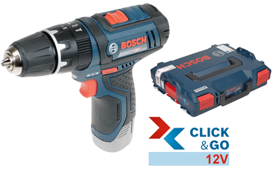 Bosch - GSB 12V-15 - Perceuse-visseuse à percussion click&go - 12 V