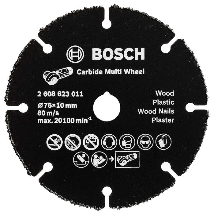 Bosch - Disque à tronçonner pour bois et matière synthétique - n°1 - Carbide Multi Wheel - EAN 3165140827621 - Bugnard.ch
