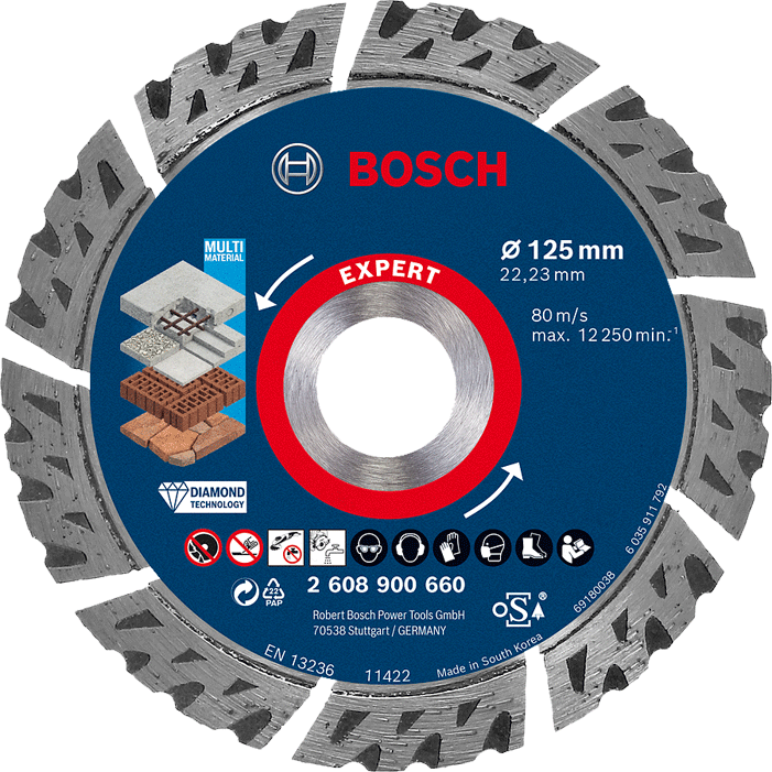 Bosch - EXPERT MultiMaterial - Disque à tronçonner à revêtement en diamant - n°1 - EXPERT MultiMaterial - Bugnard.ch