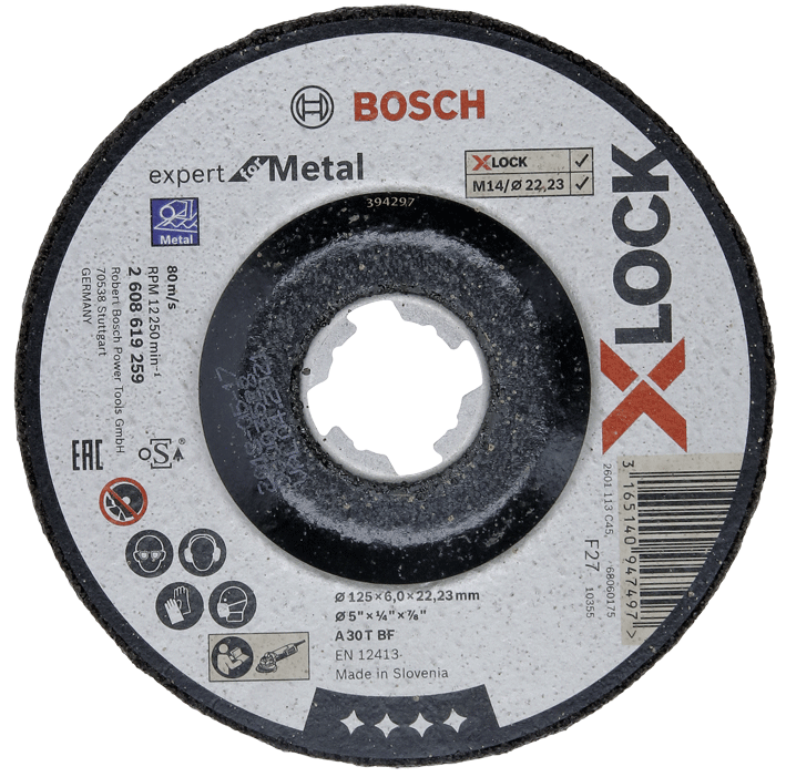 Bosch - Disque à ébarber pour acier X-LOCK - 6 mm - n°1 - EAN 3165140947497 - Bugnard.ch
