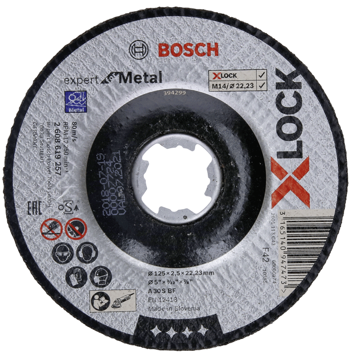 Bosch - Disque à tronçonner pour acier X-LOCK - 2.5 mm - n°1 - EAN 3165140947473 - Bugnard.ch
