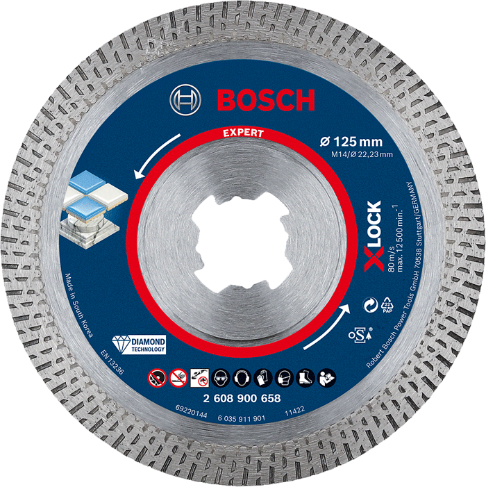 Bosch - EXPERT X-LOCK HardCeramic - Disque à tronçonner diamanté pour la céramique X-LOCK - n°1 - EXPERT X-LOCK HardCeramic - EAN 4059952539935 - Bugnard.ch