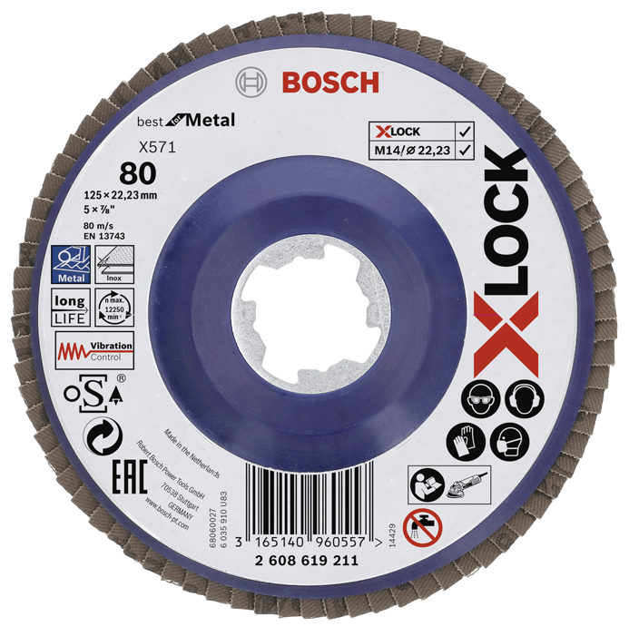 Bosch - Disque à lamelles pour l'acier inoxydable X-LOCK - n°1 - EAN 3165140960557 - Bugnard.ch