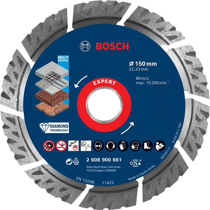 Bosch - EXPERT MultiMaterial - Disque diamanté - n°1 - EXPERT MultiMaterial - EAN 4059952539966 - Bugnard.ch