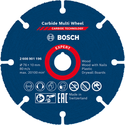 Bosch - EXPERT Carbide Multiwheel - Disque à tronçonner à revêtement en métal dur