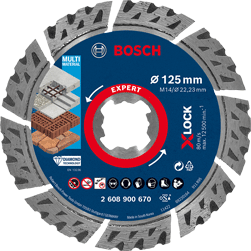Bosch - EXPERT X-LOCK MultiMaterial - Disque à tronçonner à revêtement en diamant X-LOCK
