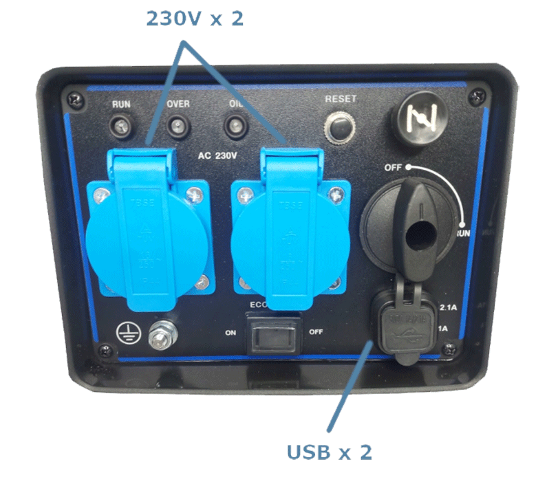 CGM - 2200i - Groupe électrogène CGM - 230V/2000W - n°5 - 2200i - EAN 9900592458962 - Bugnard.ch