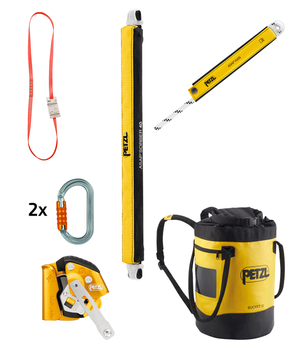 Petzl - Kit d'antichute pour une protection verticale - n°1 - ASAP LOCK VERTICAL LIFELINE - Bugnard.ch