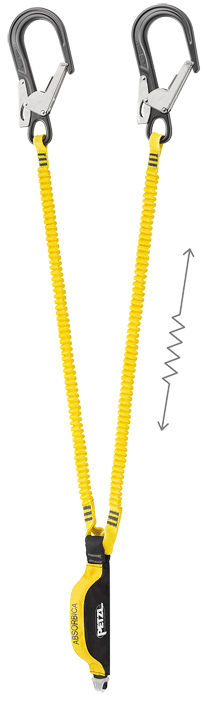 Petzl - Absorbeur d'énergie avec longe double intégrée - avec connecteurs - n°2 - ABSORBICA-Y MGO - Bugnard.ch