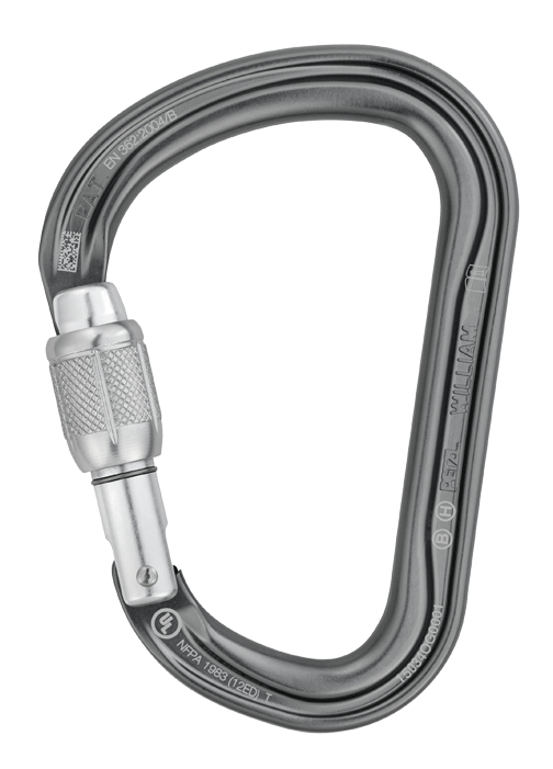 Petzl - WILLIAM - Mousqueton - aluminium - grande ouverture - n°2 - WILLIAM - EAN 3342540102361 - Bugnard.ch