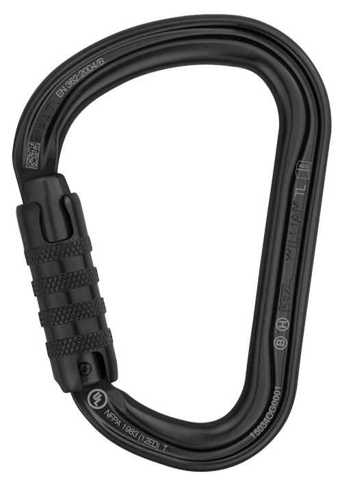 Petzl - WILLIAM - Mousqueton - aluminium - grande ouverture - n°1 - WILLIAM - EAN 3342540102330 - Bugnard.ch