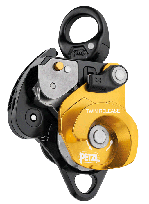 Petzl - TWIN RELEASE - Poulie-bloqueur double débrayable pour mouflage - n°1 - TWIN RELEASE - EAN 3342540834941 - Bugnard.ch