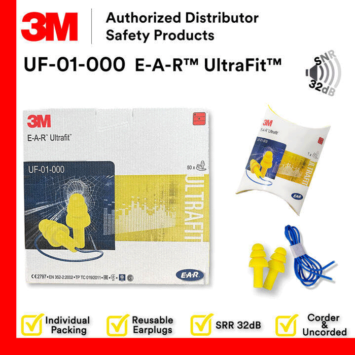 3M - EAR UF-01-100 - Tampons auriculaires EAR - avec boîte plastique - n°1 - EAR UF-01-100 - EAN 4046719353002 - Bugnard.ch