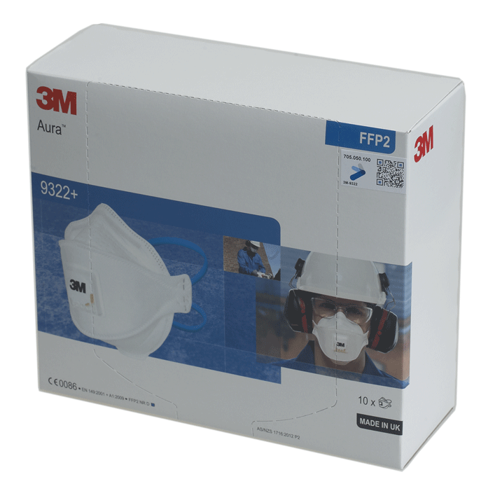 3M - 9322+ - Masques anti-poussière - n°3 - 9322+ - EAN 7610622417198 - Bugnard.ch