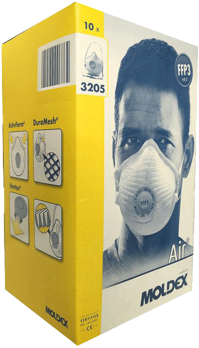3M - Masques anti-poussière - n°2 - MOLDEX 3205 AIR - Bugnard.ch