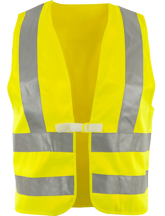 Gilet de sécurité - jaune - EN 20471 classe 2 - n°1 - EAN 4029201150532 - Bugnard.ch
