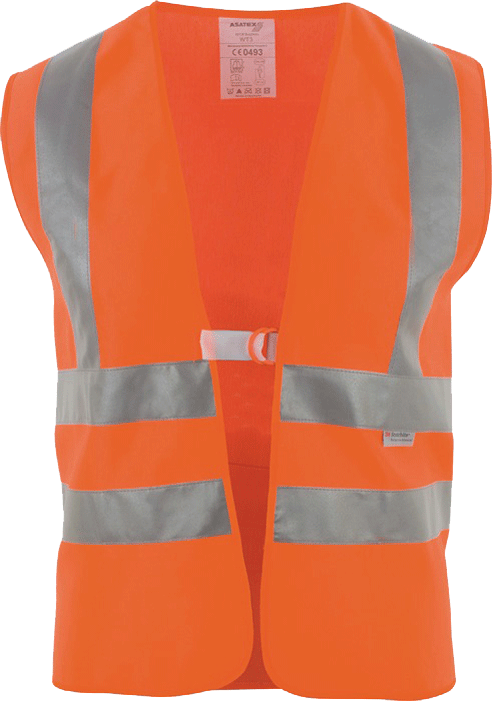 ASATEX - Gilet de sécurité - orange - EN 20471 classe 2 - n°1 - EAN 4029201150525 - Bugnard.ch