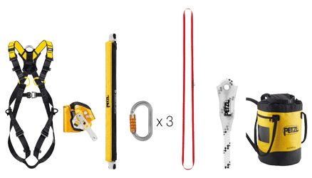 Petzl - ASAP LOCK FALL ARREST KIT - Kit zum Schutz gegen Stürze - Dacharbeiten