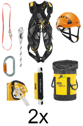 Petzl - ASAP LOCK VERTICAL LIFELINE - Kit d'antichute pour travaux sur toit plat/facade