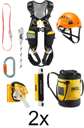 Petzl - Sicherungs-Set für Flachdach und Fassade - für 2 Personnen