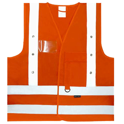 PROLUTECH - K-Safe - Gilet de sécurité - Hi-Vis orange - avec LED
