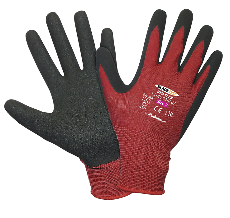 Australian - Red Flex 15145 GNP - Gants de travail en nylon - n°1 - Red Flex 15145 GNP - Bugnard.ch