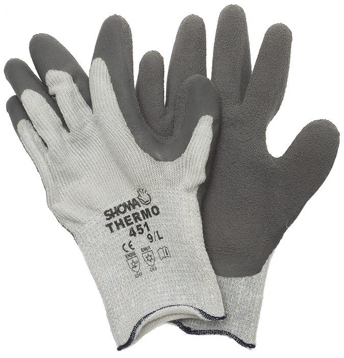 Showa - THERMO 451 - Gants de travail fourrés en coton et latex - pour hiver - n°1 - THERMO 451 - Bugnard.ch