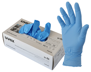 Uvex - U-Fit - Gants de protection en nitrile - à usage unique - 0.1 mm