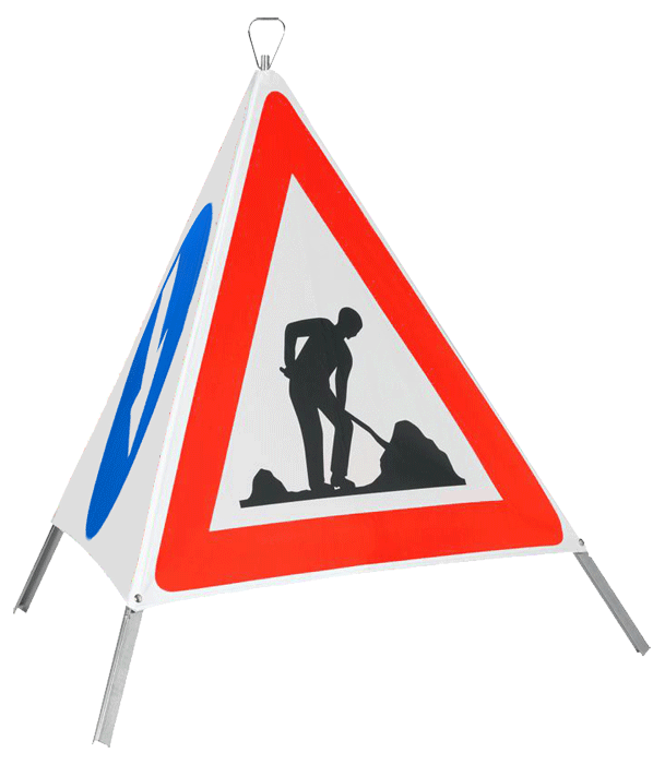 Bugnard Select - Signal pliant - "Travaux-gauche-droite" - classe R1 - n°1 - EAN 4260041653054 - Bugnard.ch