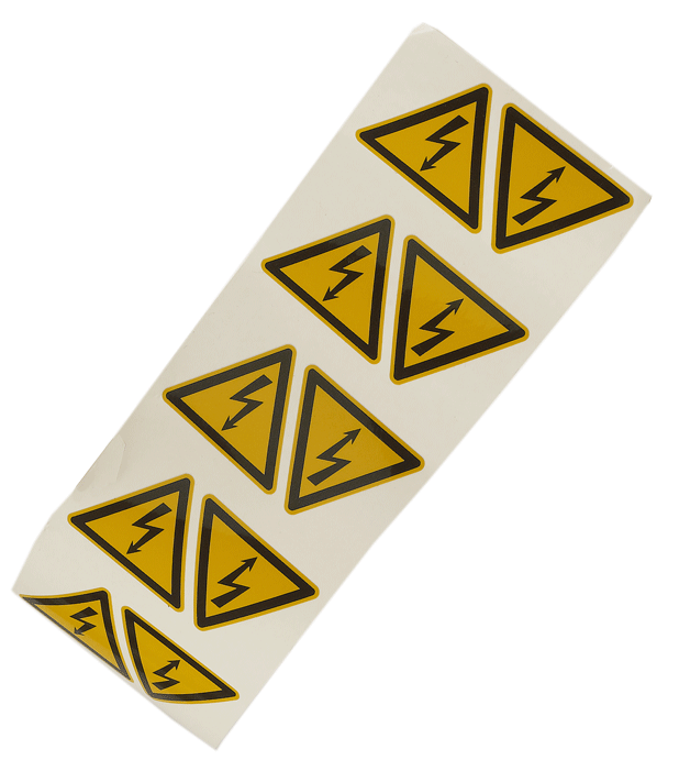 W012 - Signal triangulaire "Danger d'électrocution" - n°2 - W012 - Bugnard.ch