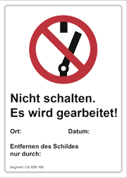 Bugnard - "Nicht schalten Es wird gearbeitet" - magnétique