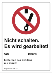 Bugnard - "Nicht schalten Es wird gearbeitet" - Polystyrène