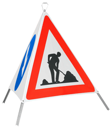 Bugnard Select - Signal pliant - "Travaux-gauche-droite" - classe R1