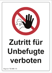 Bugnard - "Zutritt für Unbefugte verboten" - Polystyrène