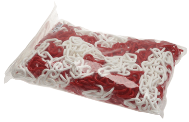 Chaîne pour barrages - polyéthylène - rouge et blanc